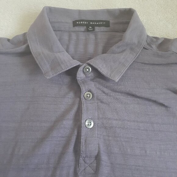 Robert Barakett Men's XL Purple Cotton Oscar Polo Shirt - Picture 4 of 10